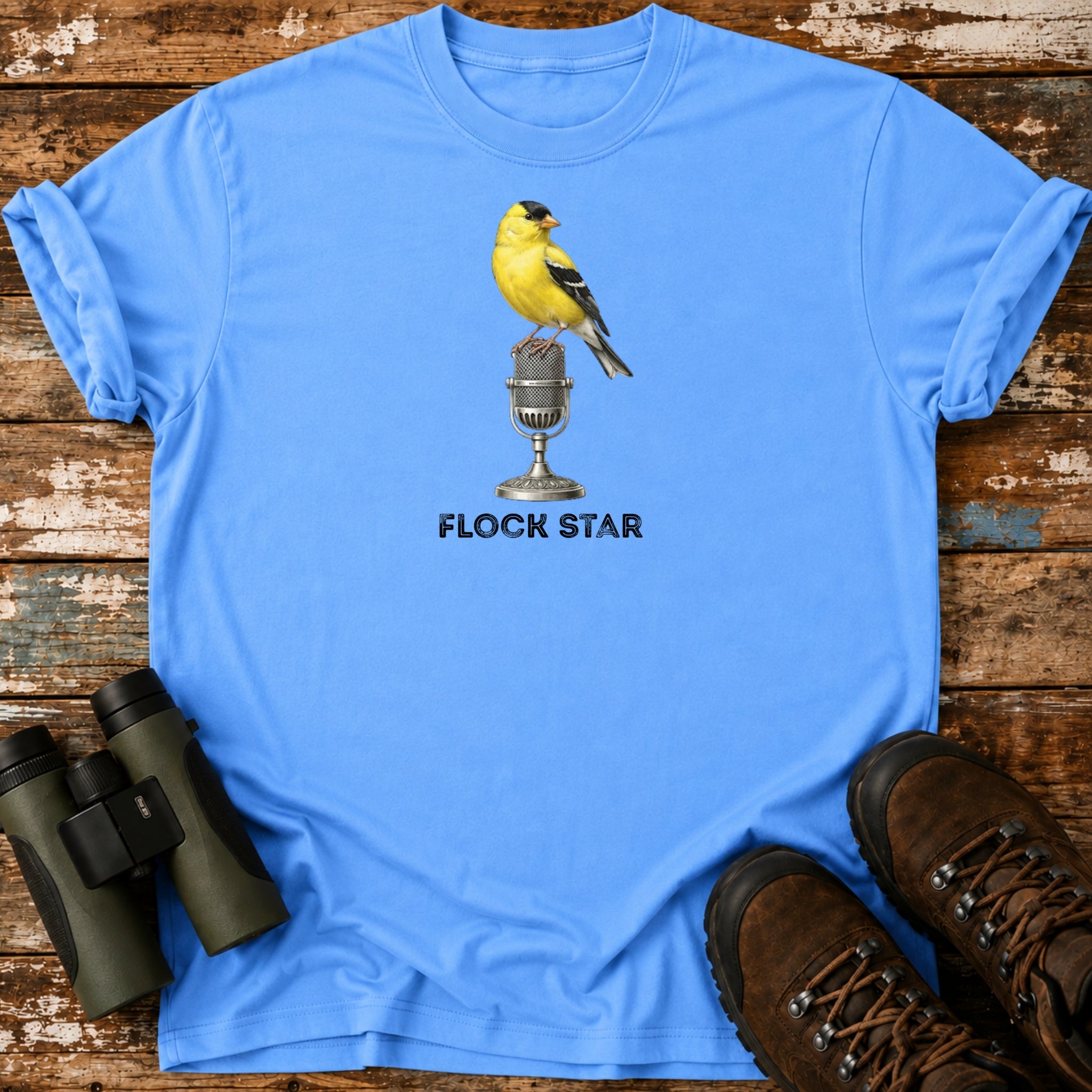 Flock Star American Goldfinch Funny Birding T-Shirt