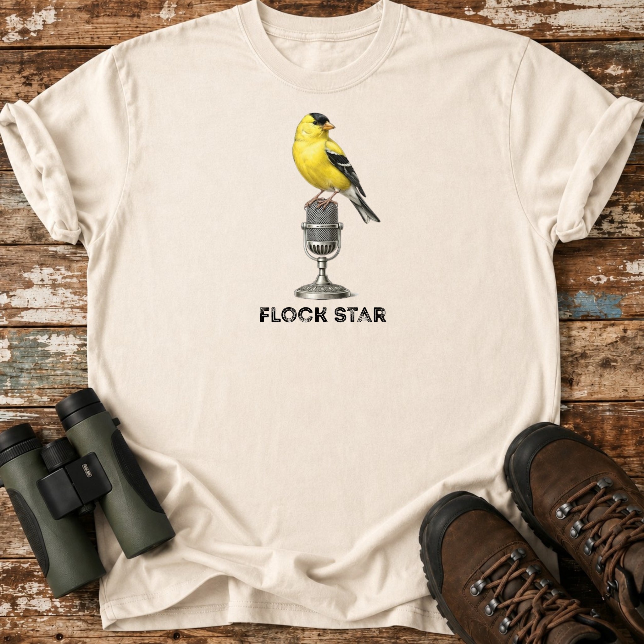 Flock Star American Goldfinch Funny Birding T-Shirt