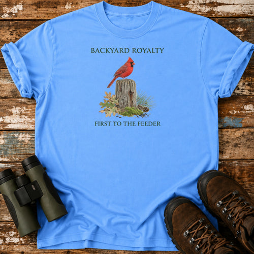 Backyard Royalty Northern Cardinal Birding T-Shirt