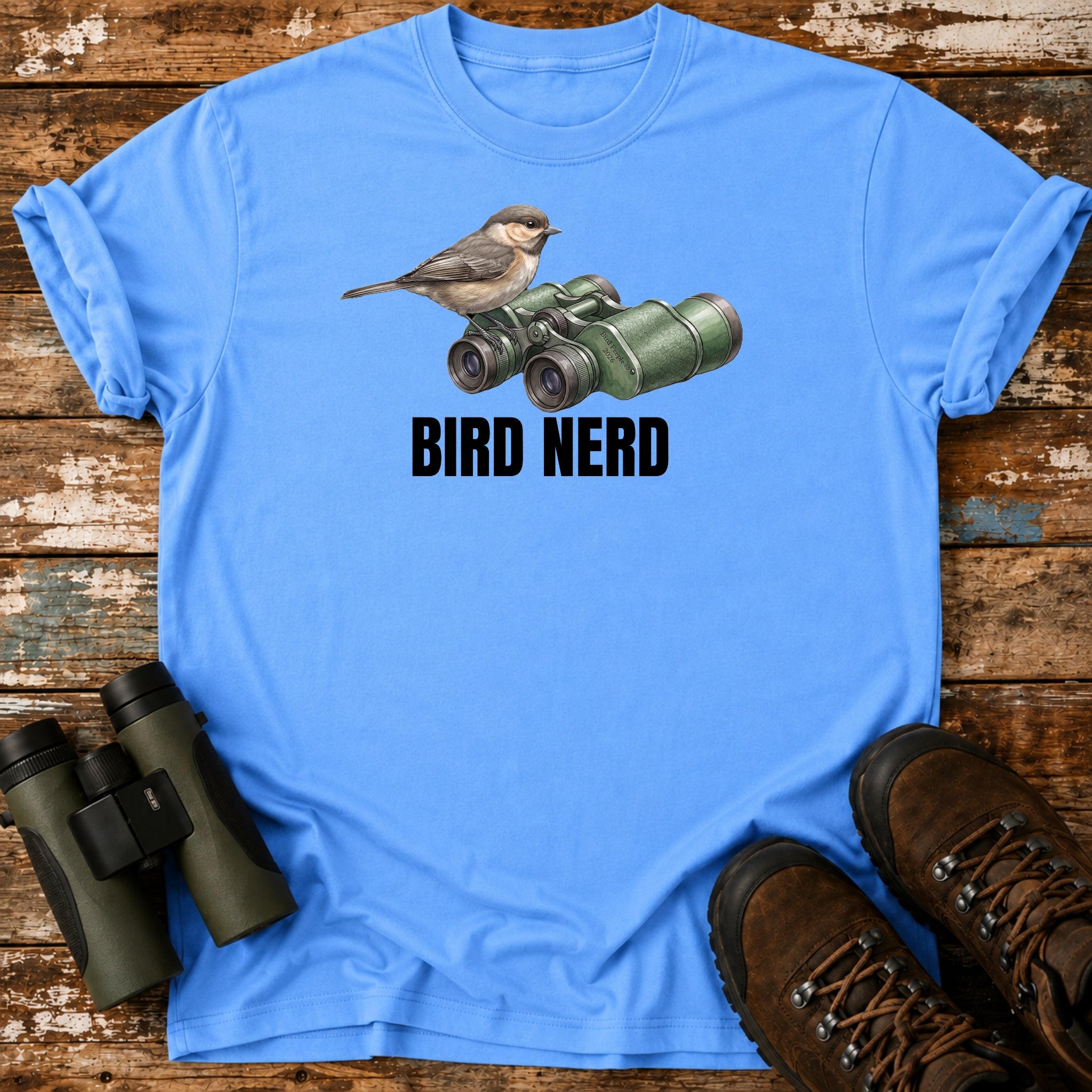 Bird Nerd Black-Capped Chickadee Birding T-Shirt