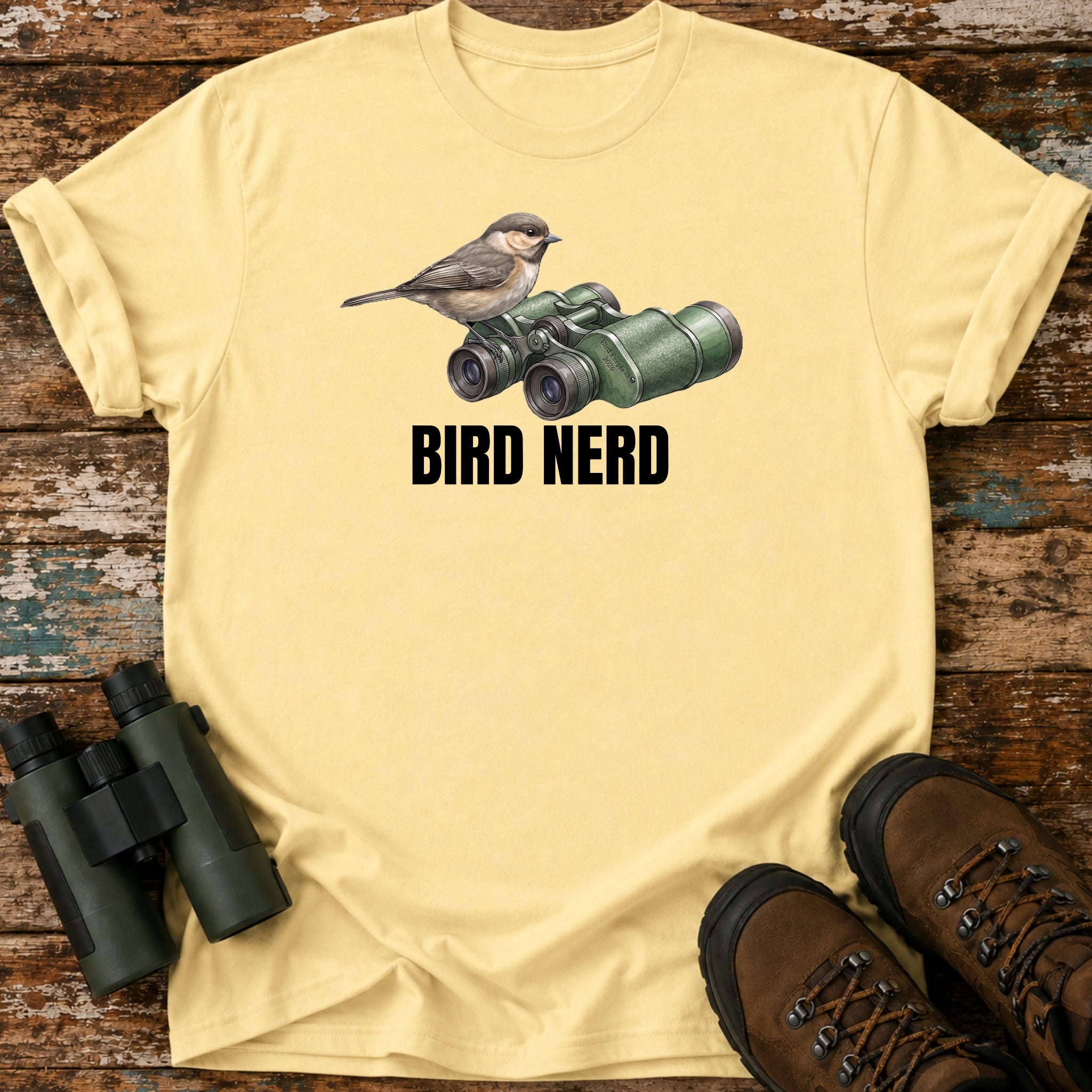 Bird Nerd Black-Capped Chickadee Birding T-Shirt