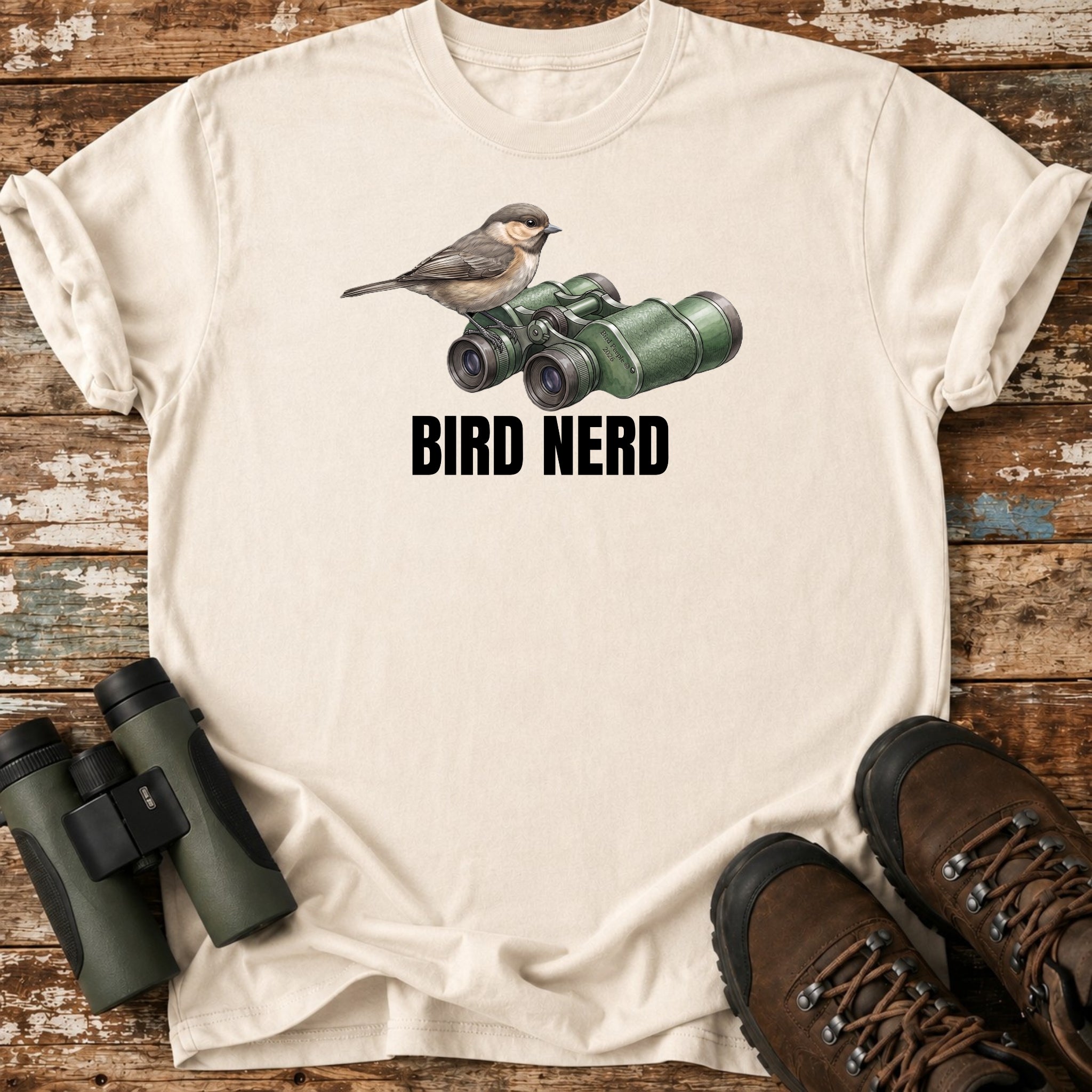 Bird Nerd Black-Capped Chickadee Birding T-Shirt