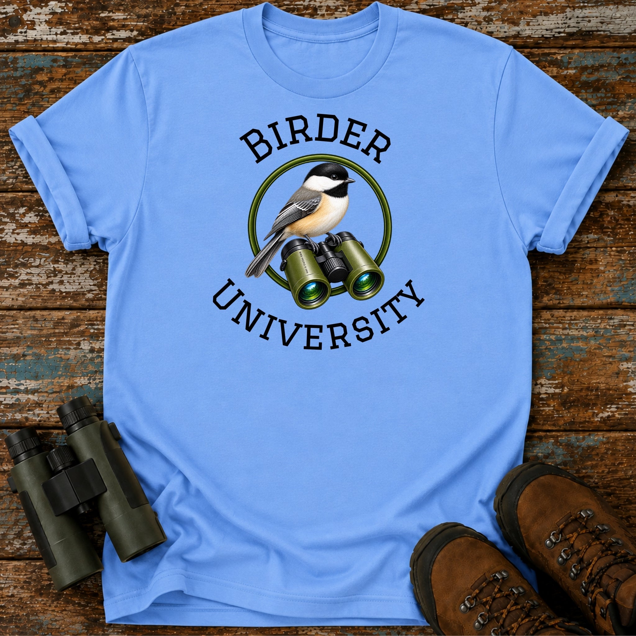 Birder University Chickadee Bird Watching T-Shirt
