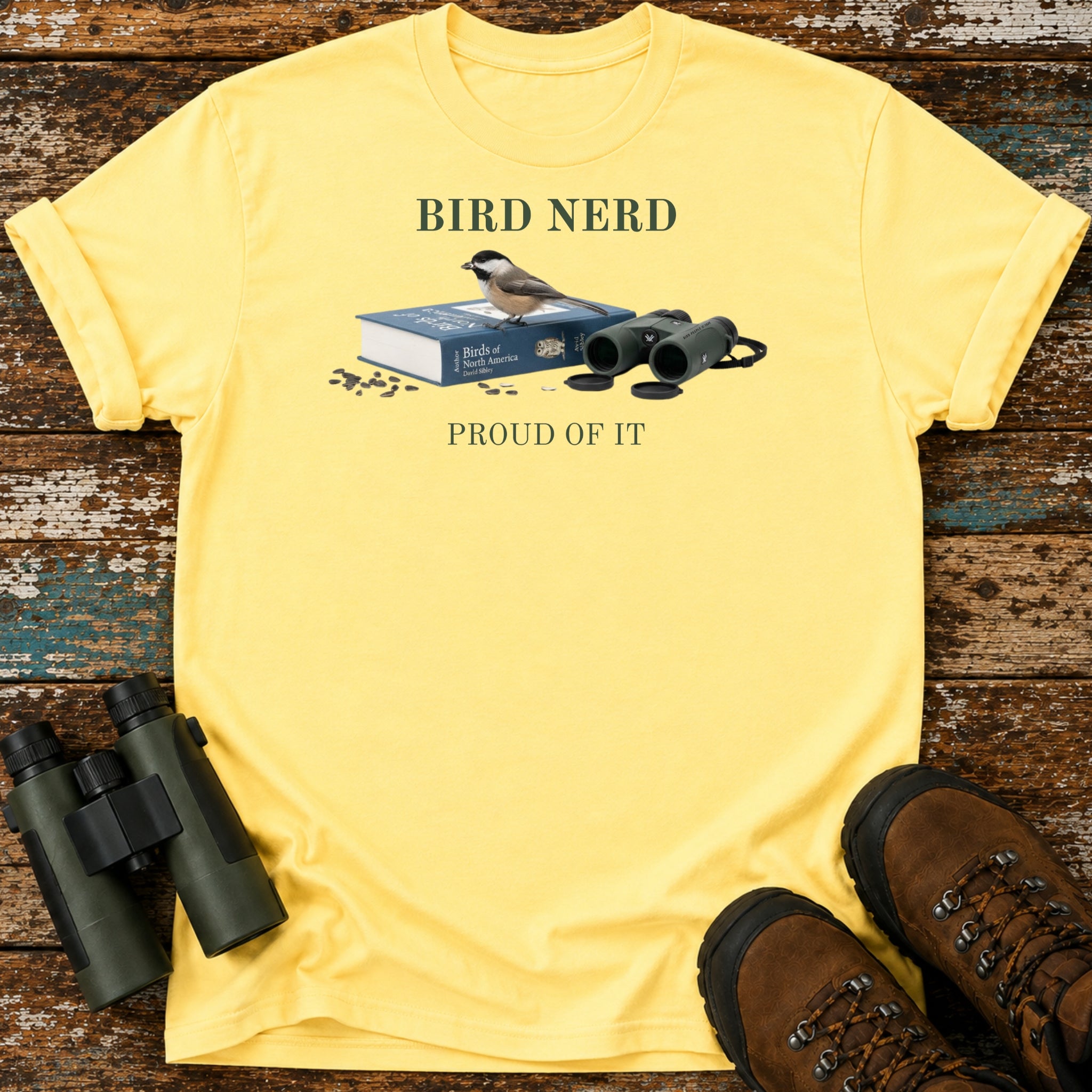Bird Nerd Proud Of It Black-Capped Chickadee T-Shirt