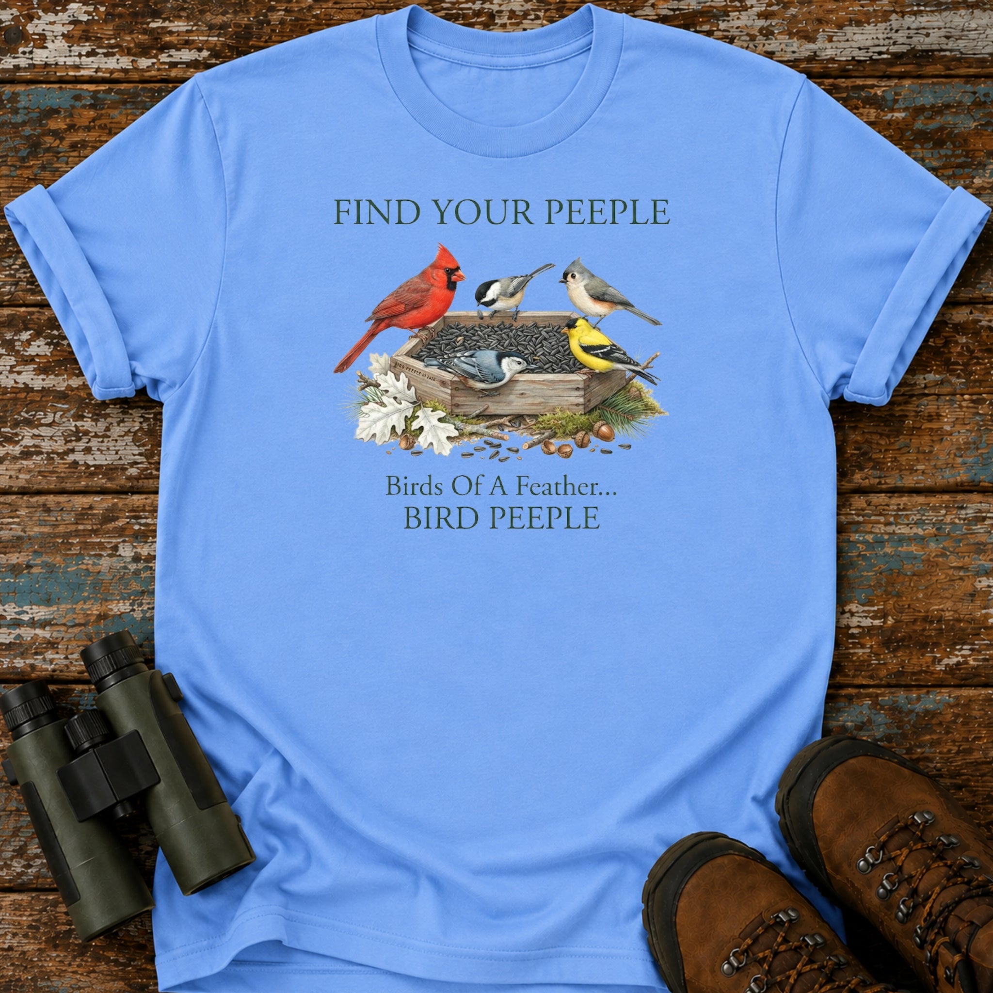 Find Your Peeple Backyard Birds Birding T-Shirt