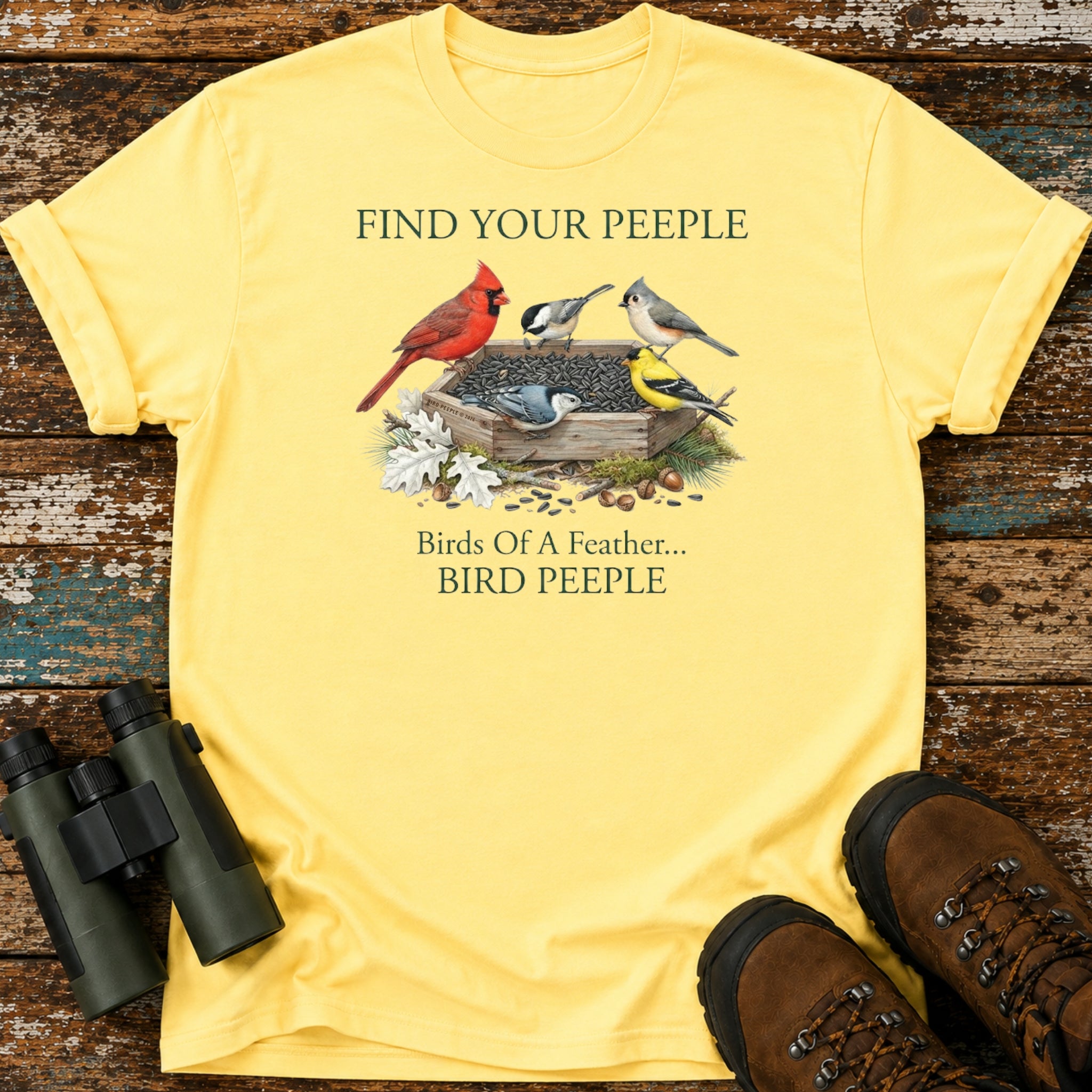 Find Your Peeple Backyard Birds Birding T-Shirt