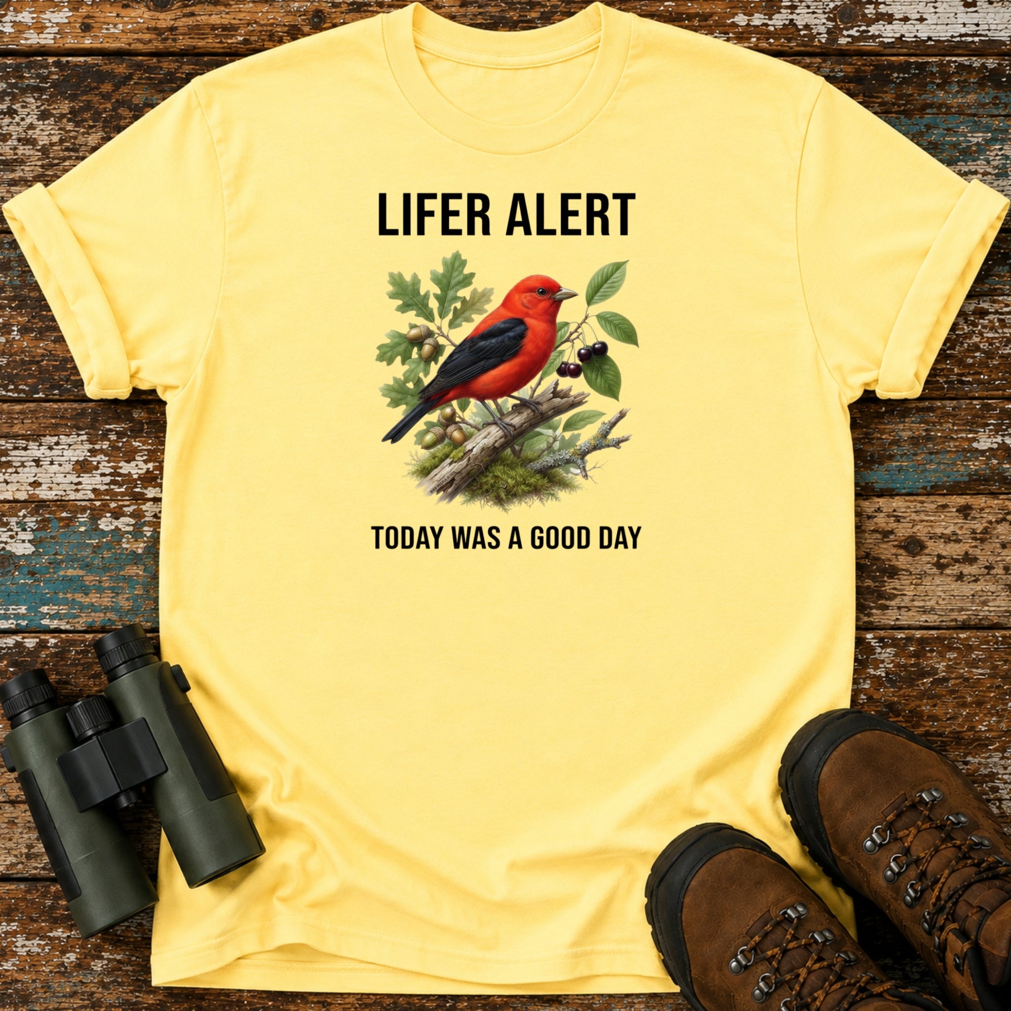 Lifer Alert Scarlet Tanager Birding T-Shirt