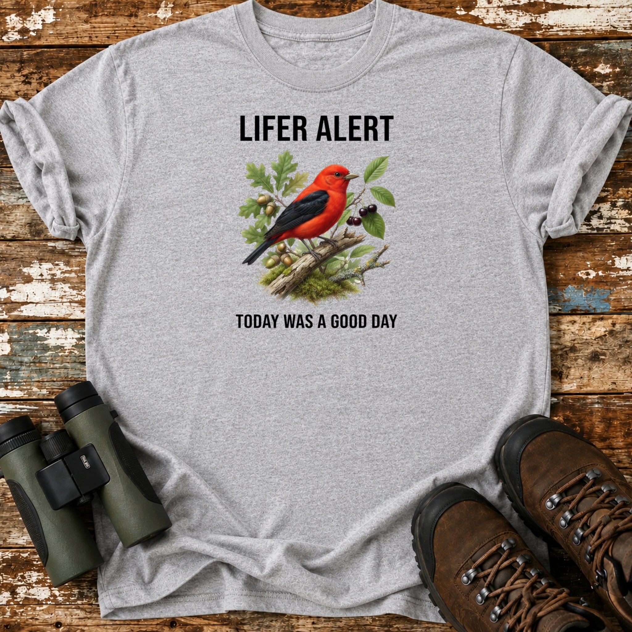 Lifer Alert Scarlet Tanager Birding T-Shirt