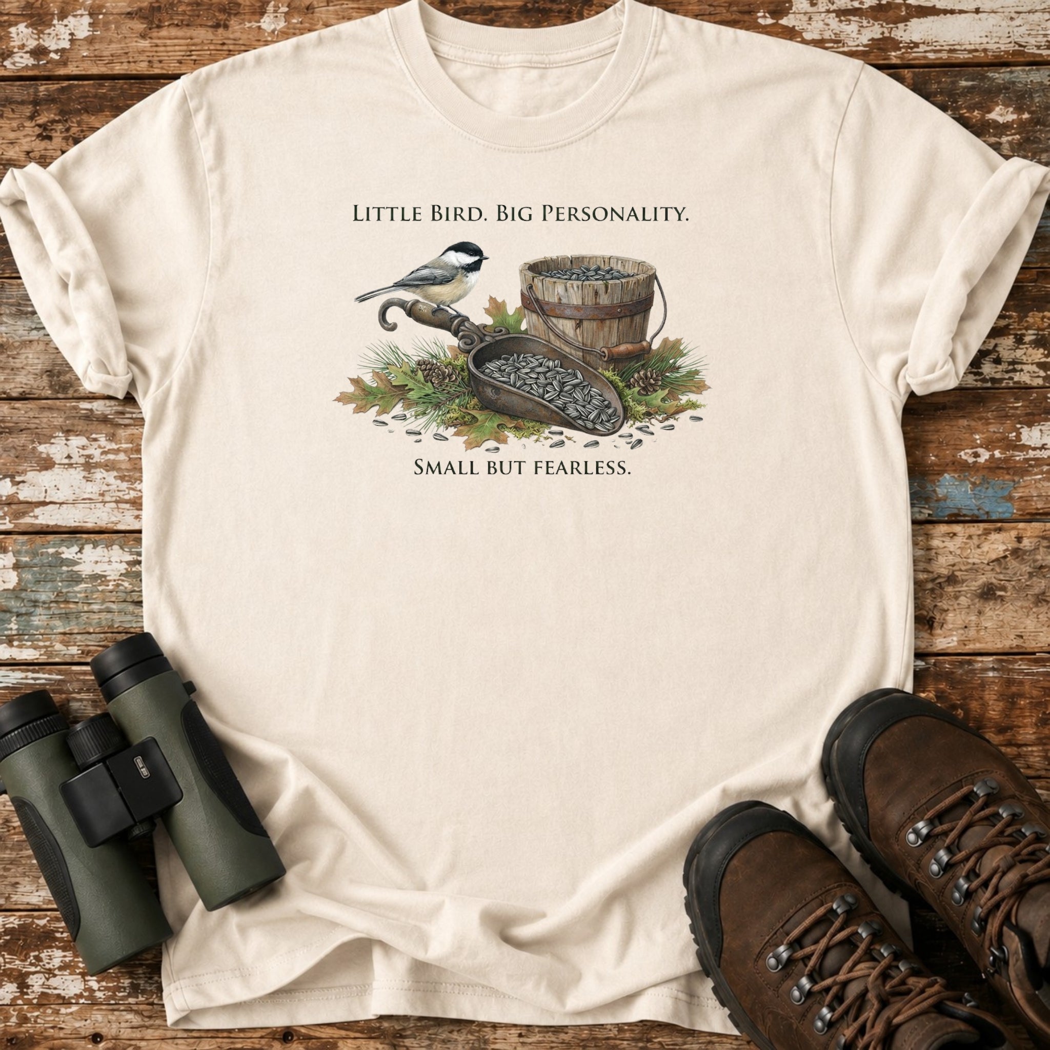 Little Bird Big Personality Black-Capped Chickadee T-Shirt