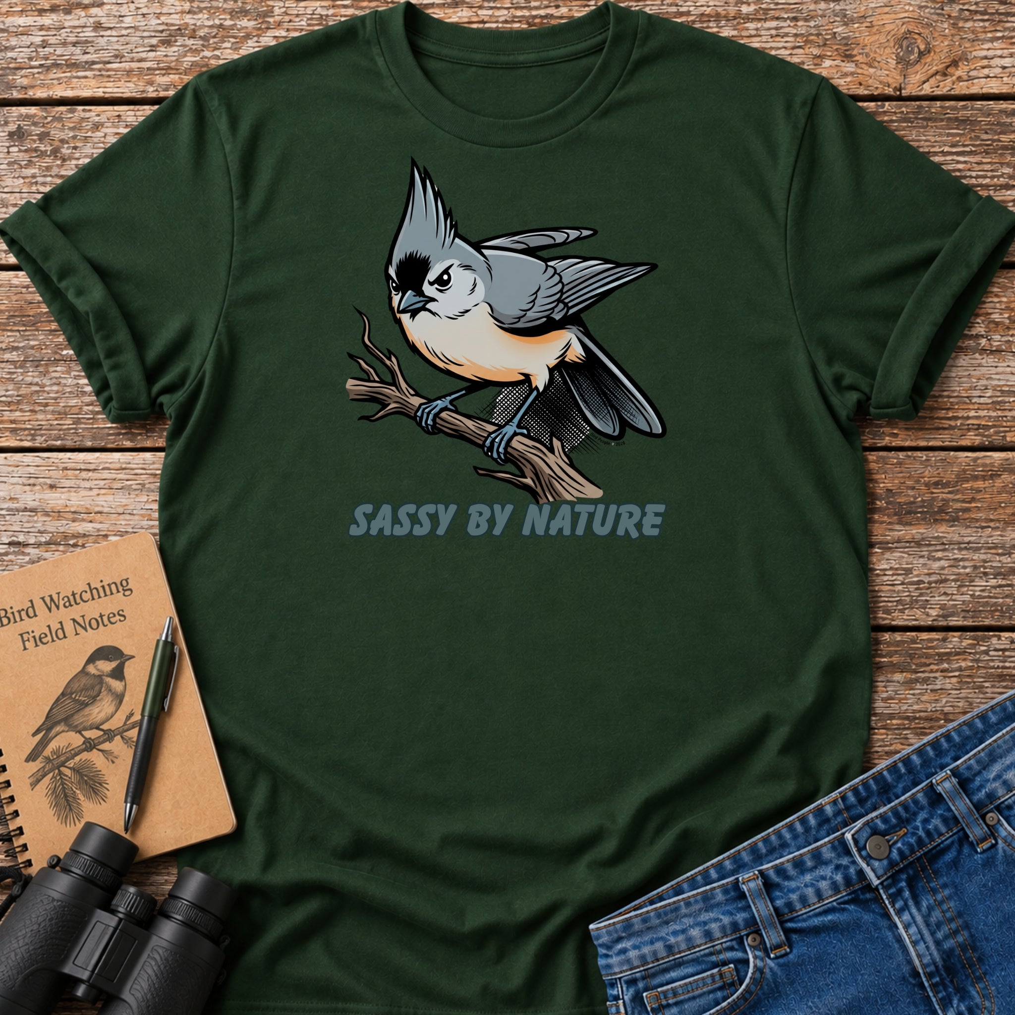 Sassy By Nature Tufted Titmouse T-Shirt