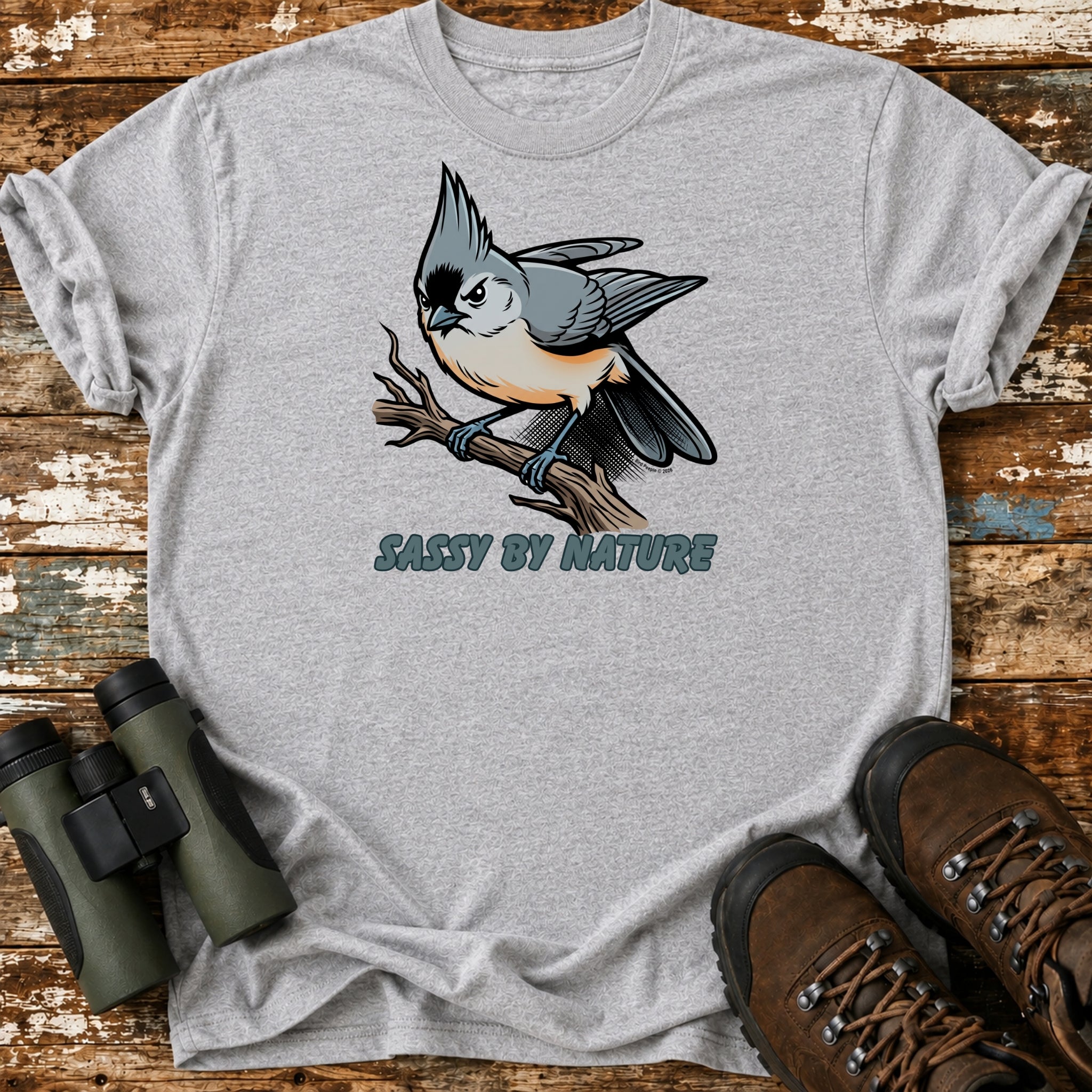 Sassy By Nature Tufted Titmouse T-Shirt