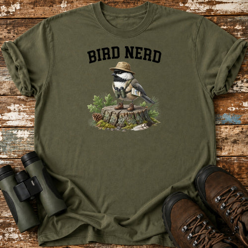Bird Nerd Chickadee Birder Birding T-Shirt