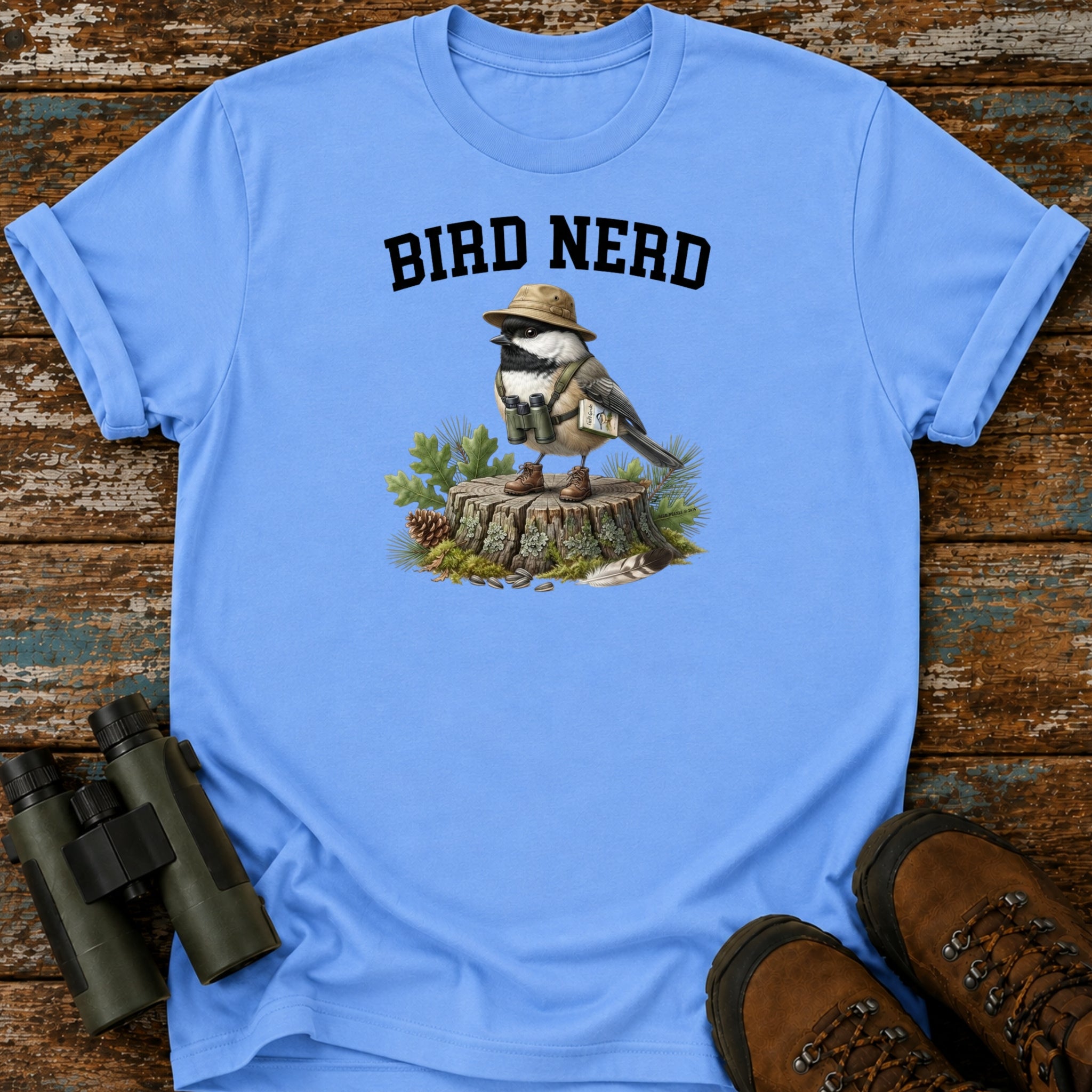 Bird Nerd Chickadee Birder Birding T-Shirt