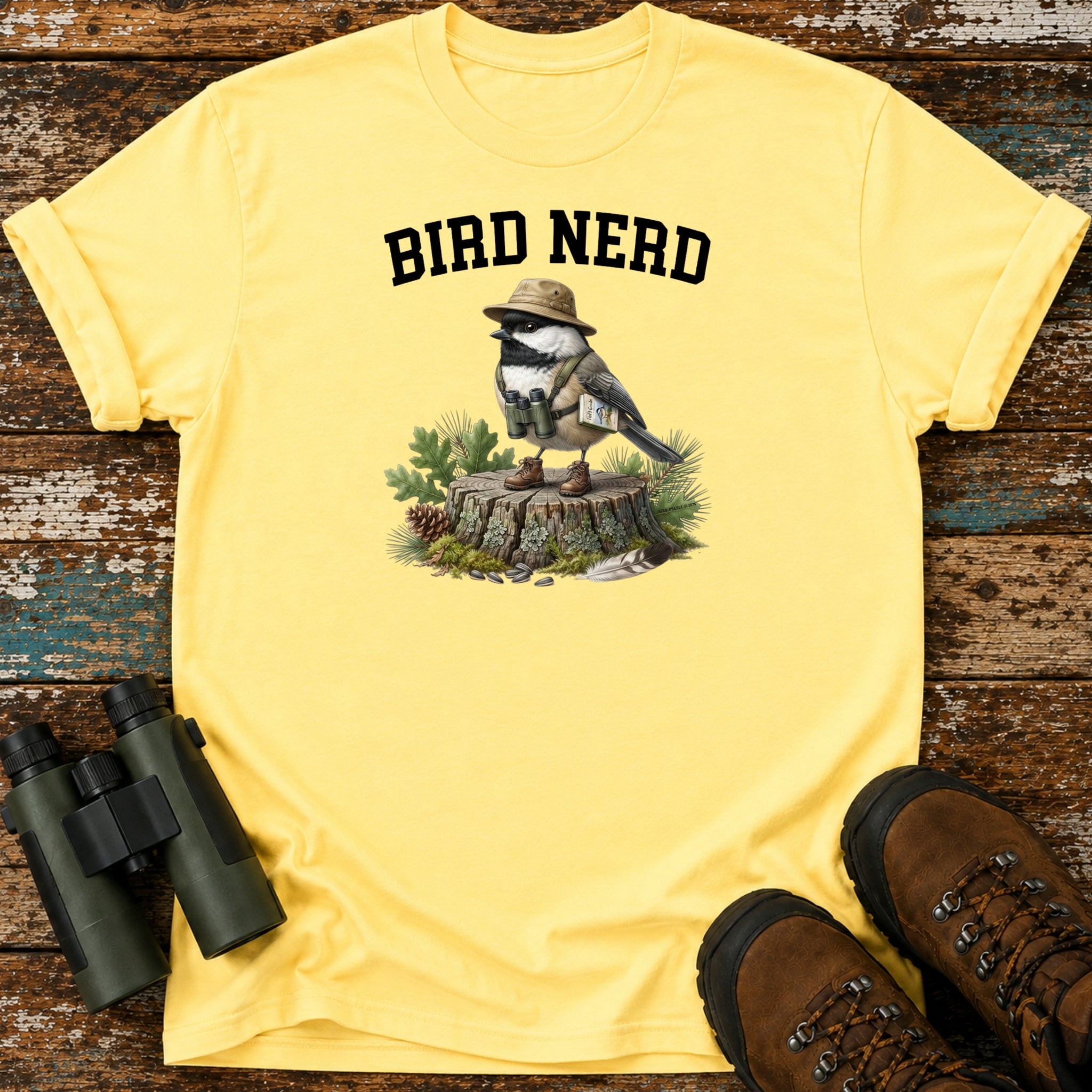 Bird Nerd Chickadee Birder Birding T-Shirt