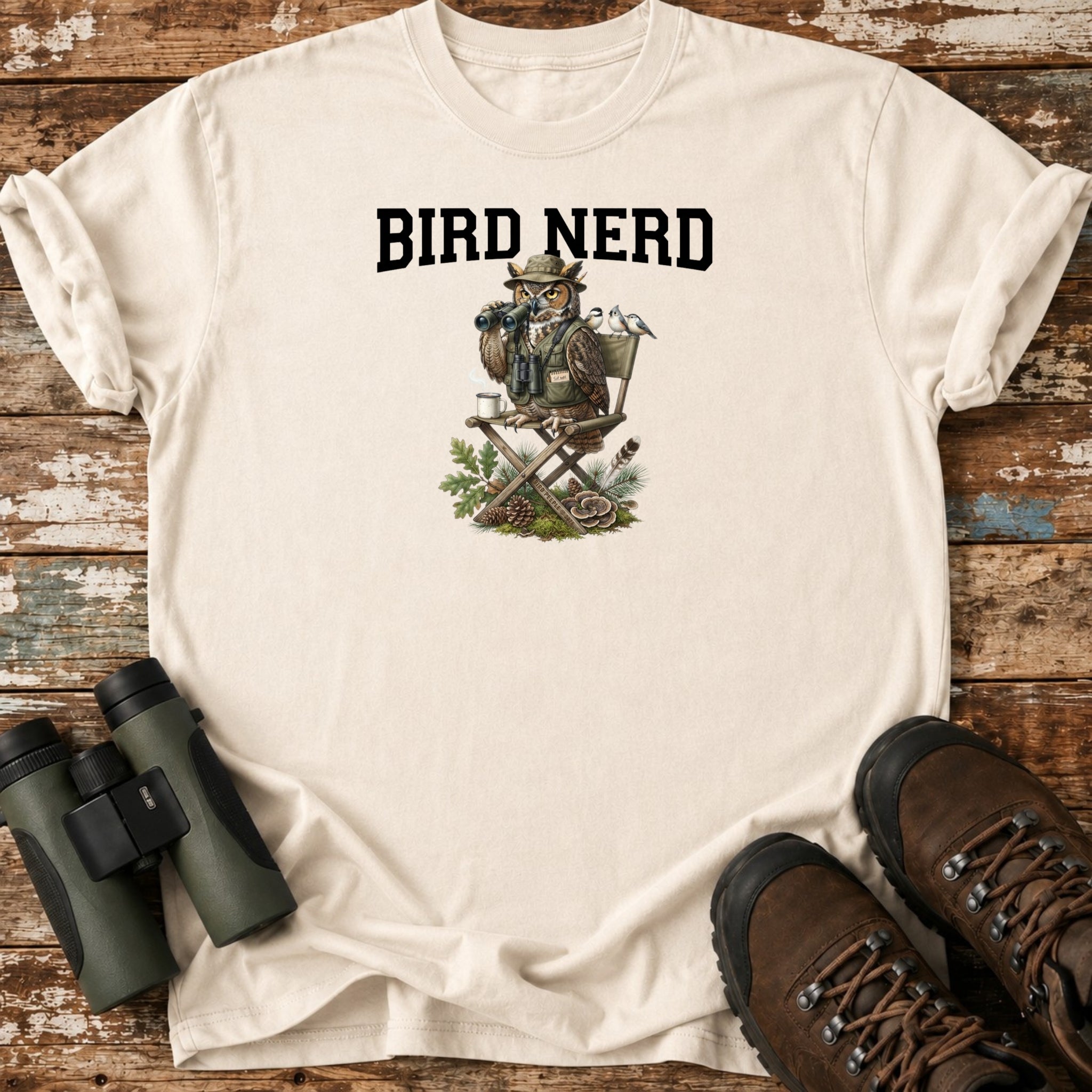 Bird Nerd Owl Birder Birding T-Shirt