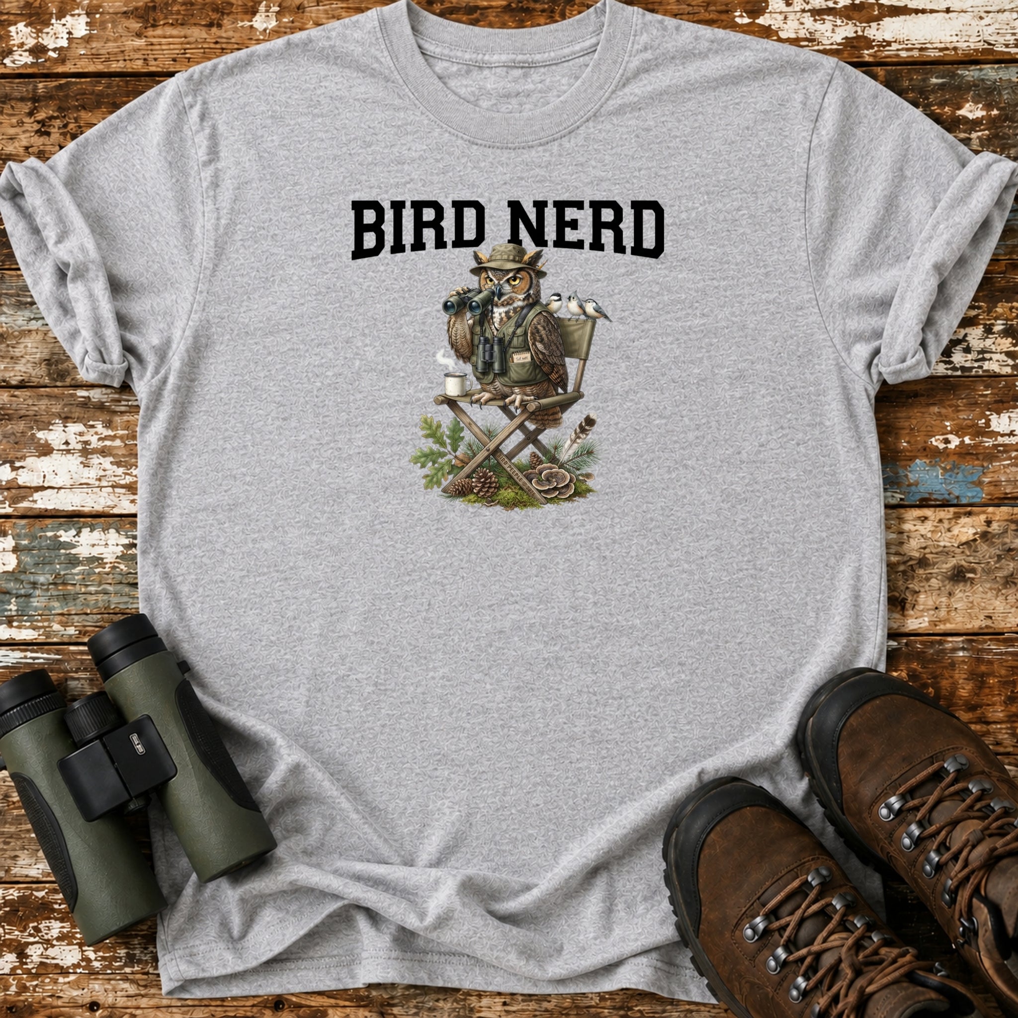 Bird Nerd Owl Birder Birding T-Shirt