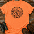 Boho Black-Capped Chickadee Floral Birding T-Shirt