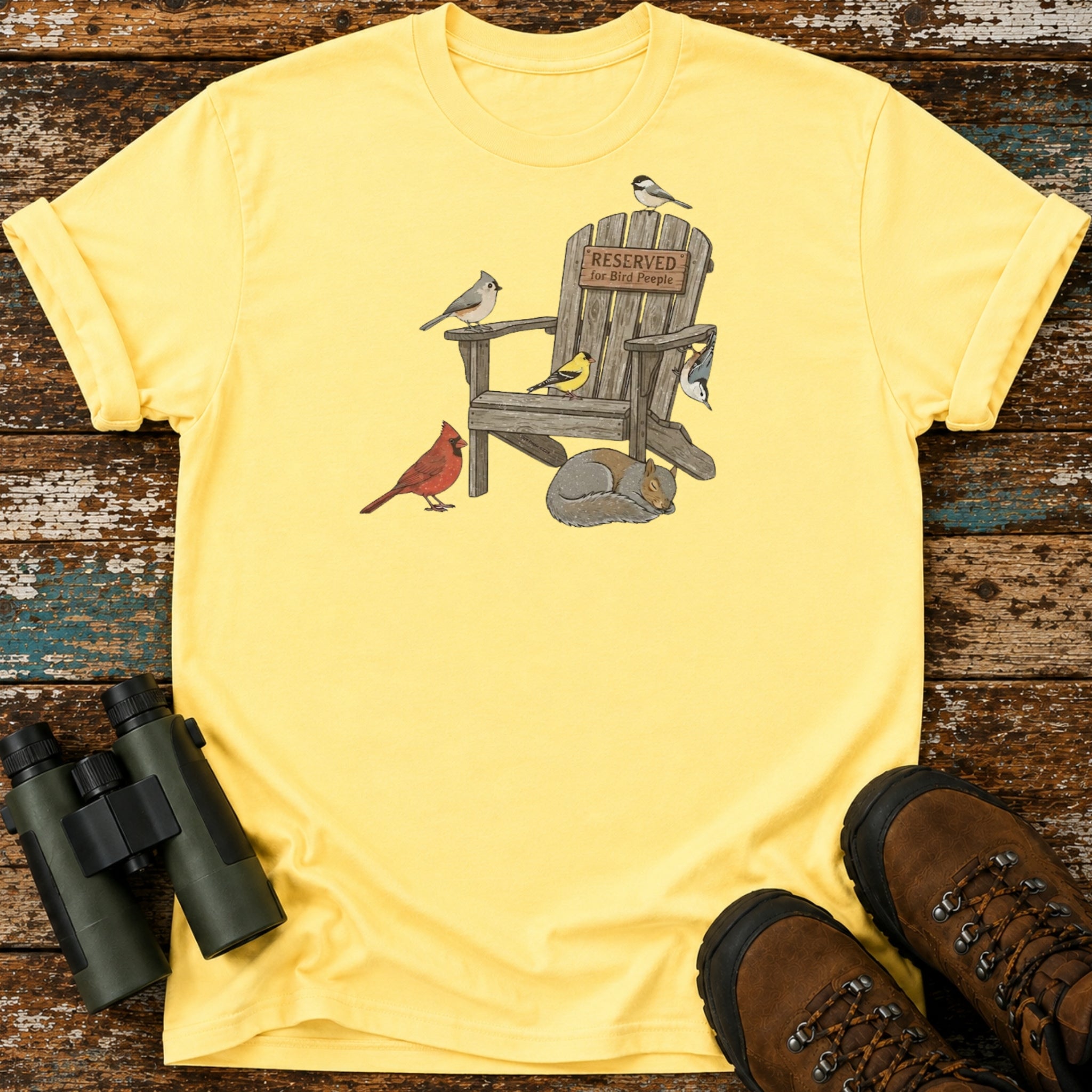Reserved for Bird Peeple Backyard Birding T-Shirt