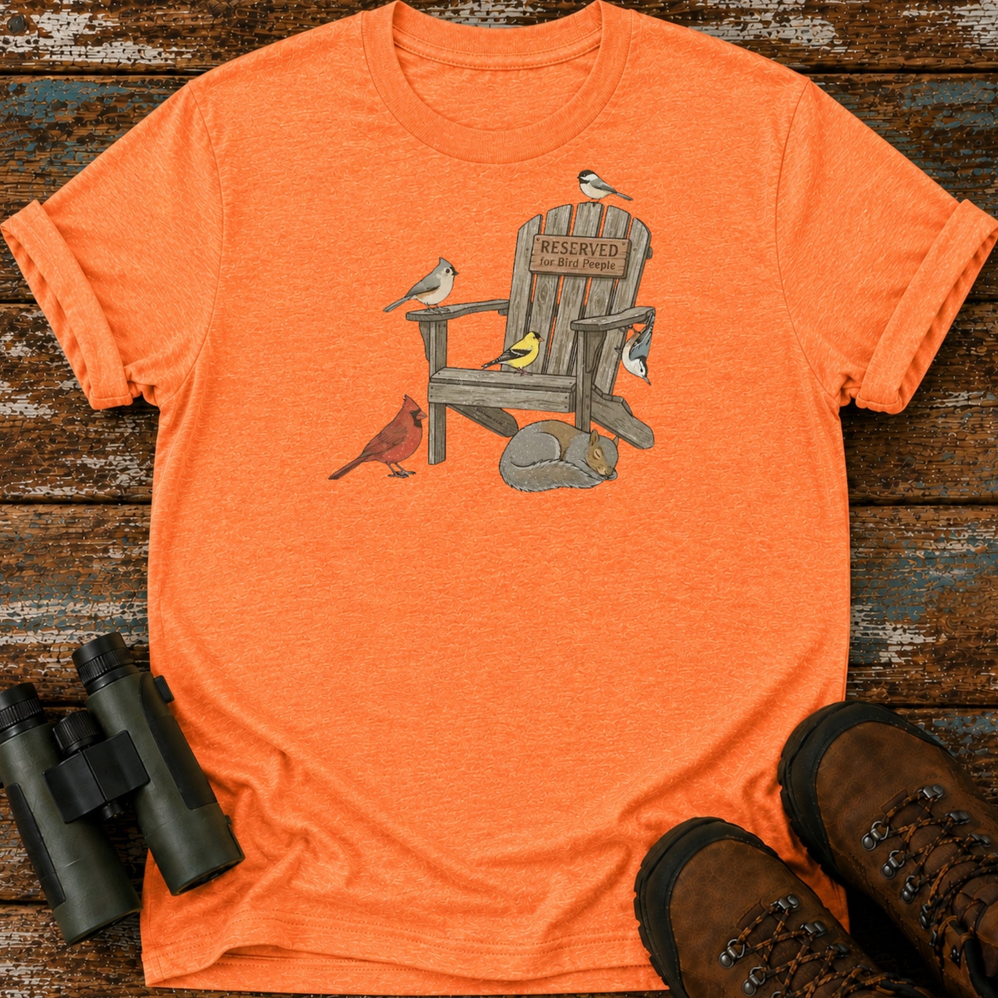 Reserved for Bird Peeple Backyard Birding T-Shirt