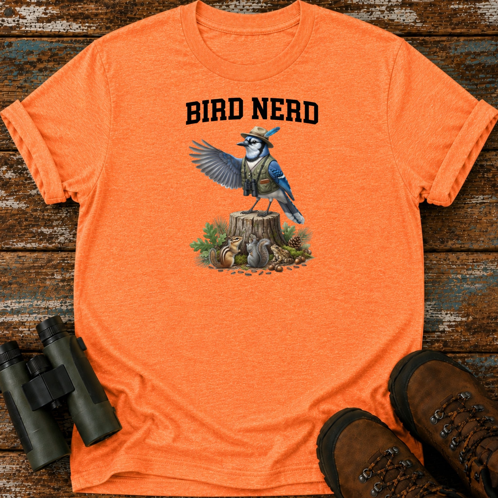 Bird Nerd Blue Jay T-Shirt – Funny Birdwatcher Ranger Tee