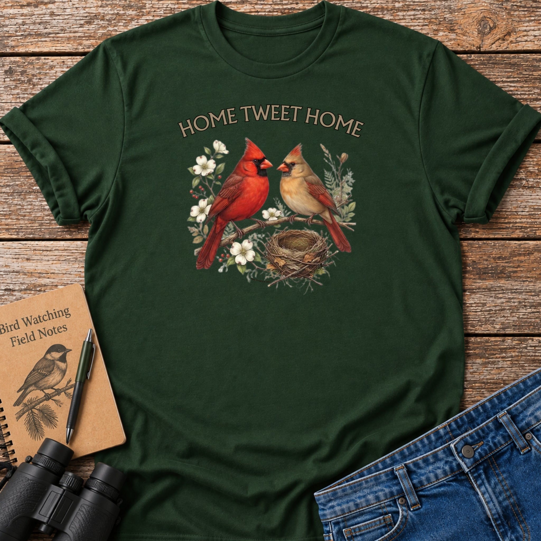 Home Tweet Home Cardinal T-Shirt – Birding Housewarming Tee