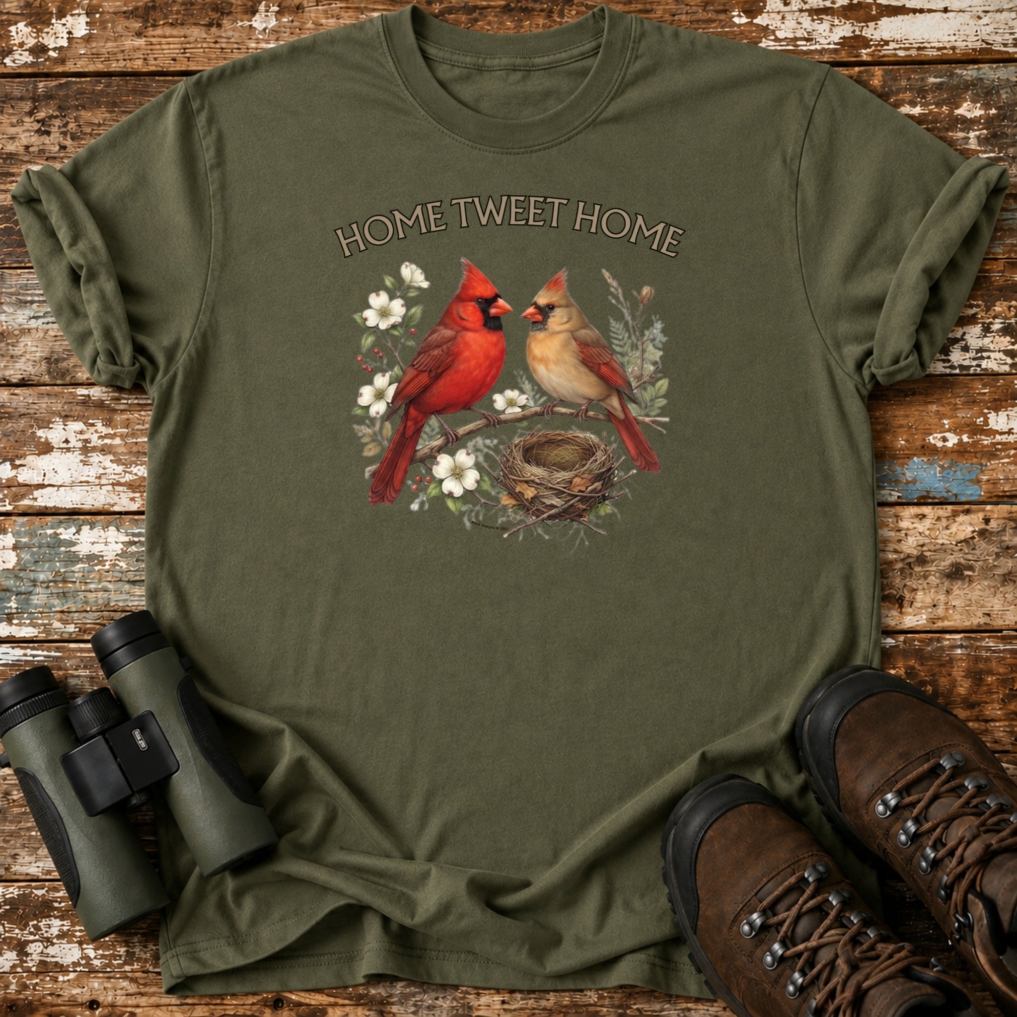 Home Tweet Home Cardinal T-Shirt – Birding Housewarming Tee