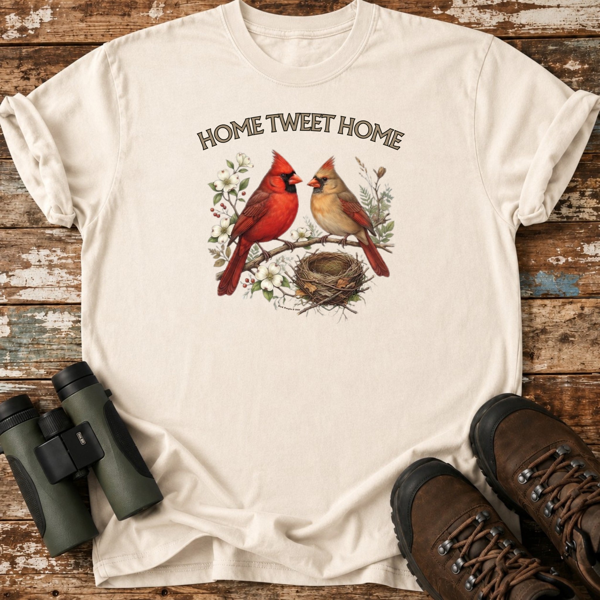 Home Tweet Home Cardinal T-Shirt – Birding Housewarming Tee