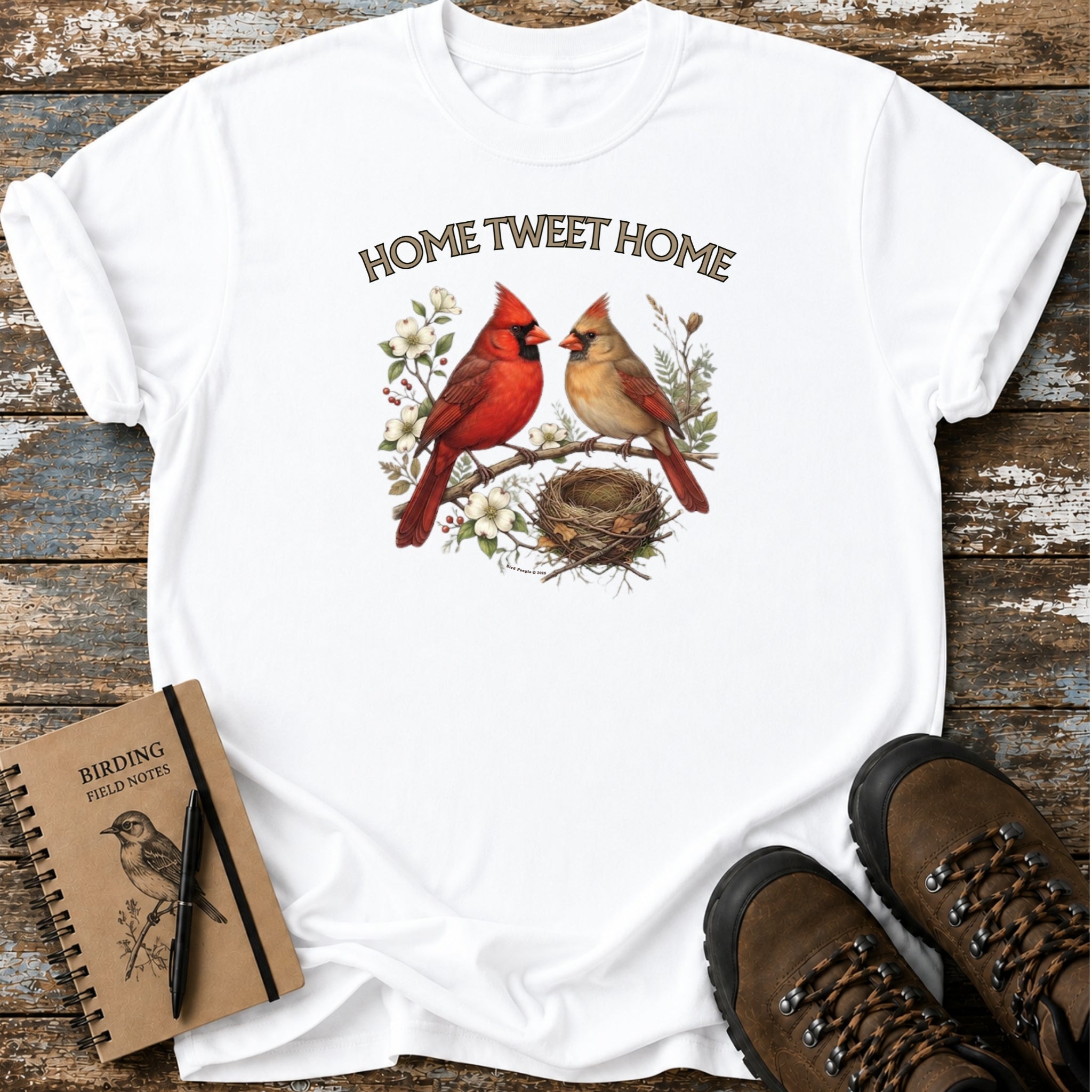 Home Tweet Home Cardinal T-Shirt – Birding Housewarming Tee