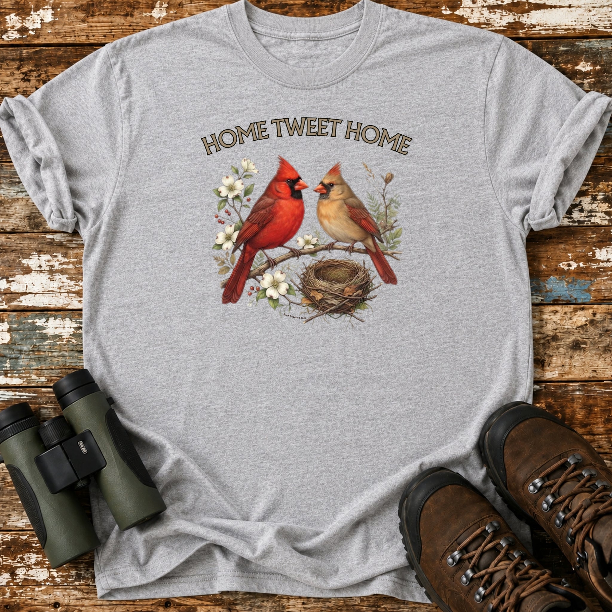 Home Tweet Home Cardinal T-Shirt – Birding Housewarming Tee