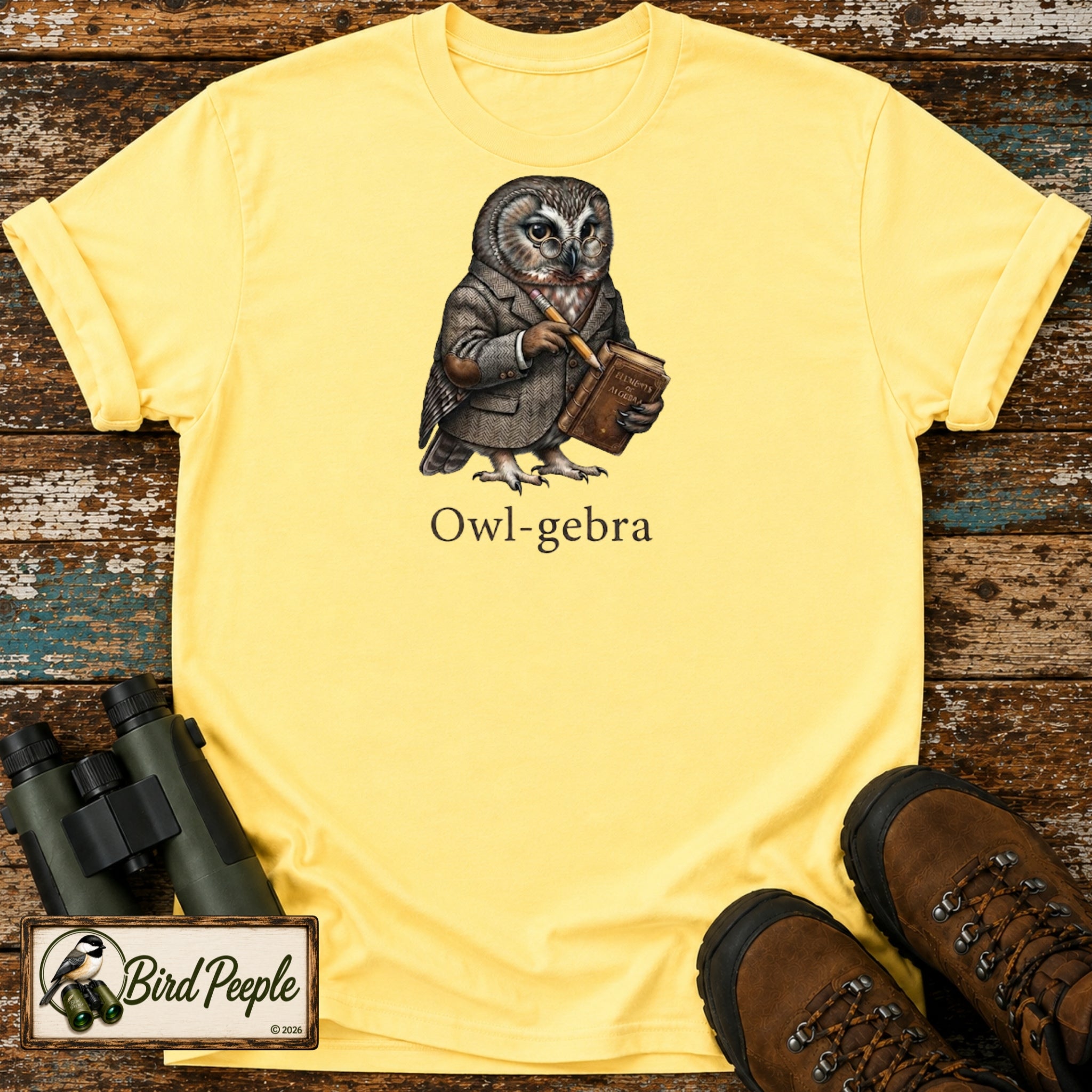 Owl-gebra T-Shirt – Funny Professor Owl Math Tee