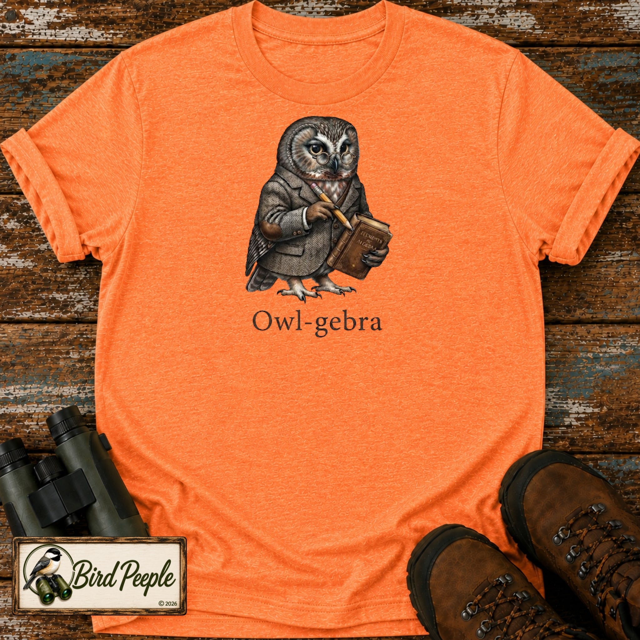 Owl-gebra T-Shirt – Funny Professor Owl Math Tee