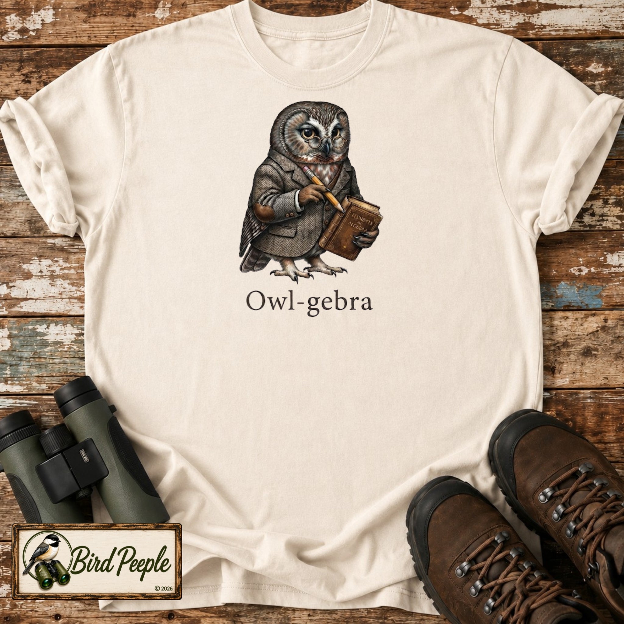 Owl-gebra T-Shirt – Funny Professor Owl Math Tee