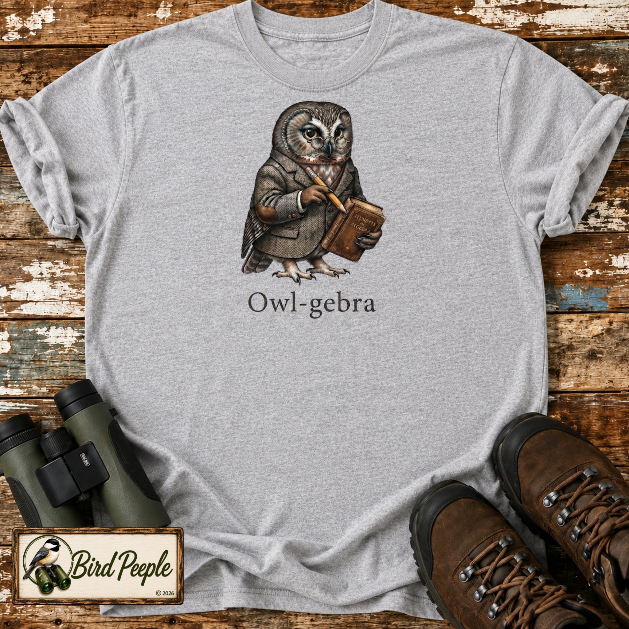 Owl-gebra T-Shirt – Funny Professor Owl Math Tee