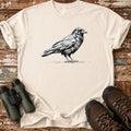 American Crow Field Sketch T-Shirt – Minimalist Birding Tee