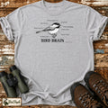Bird Brain Chickadee Anatomy T-Shirt, Funny Birdwatching Shirt, Backyard Birder Gift, Chickadee Diagram Tee, Bird Watching Shirt