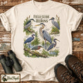 Field Guide Herons T-Shirt – Vintage Birdwatching Shirt product image by Bird Peeple