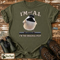 I'm Not AI – Original Peep Black-Capped Chickadee T-Shirt product image by Bird Peeple