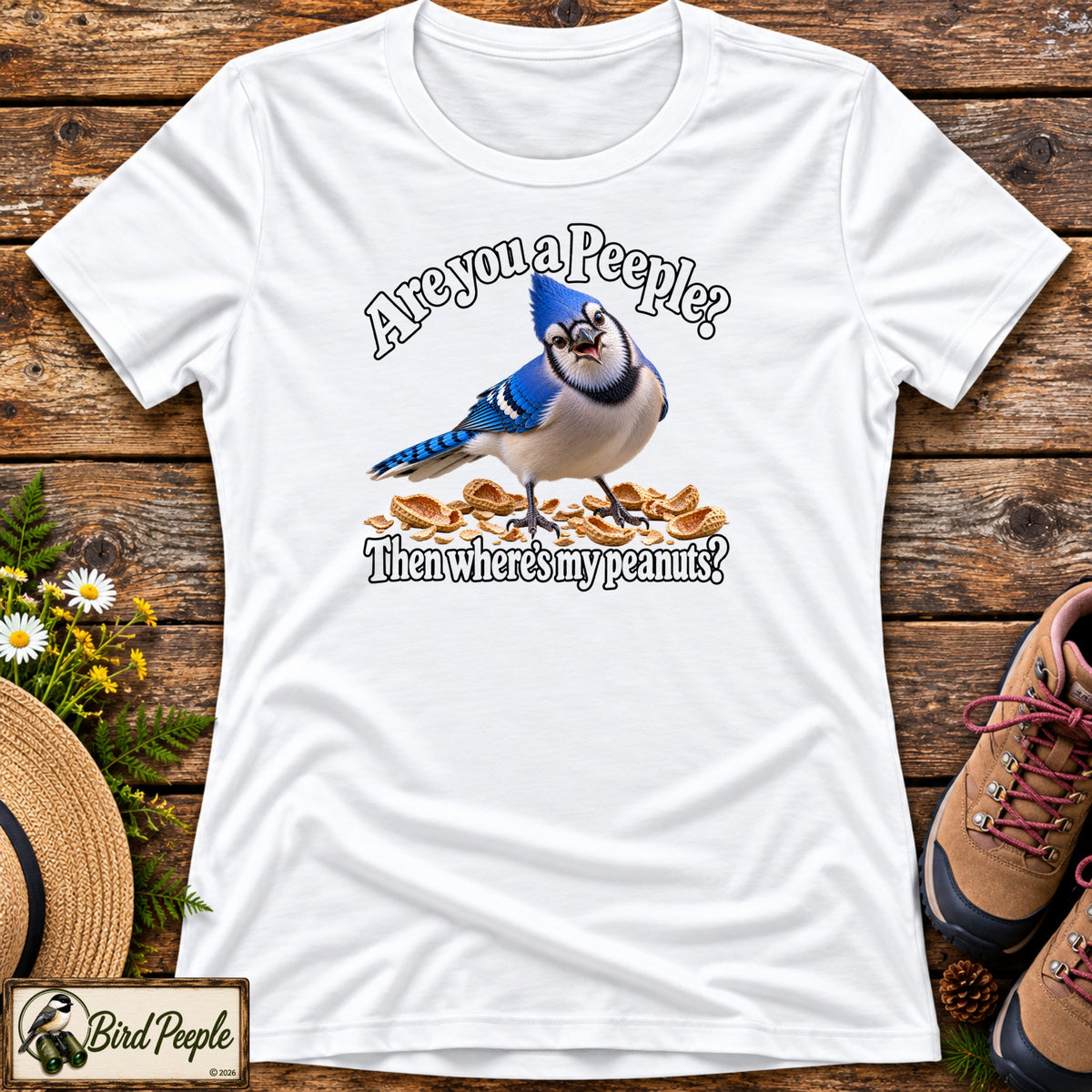 Women’s Birdwatching T-Shirt | BELLA+CANVAS 6004 product image by Bird Peeple