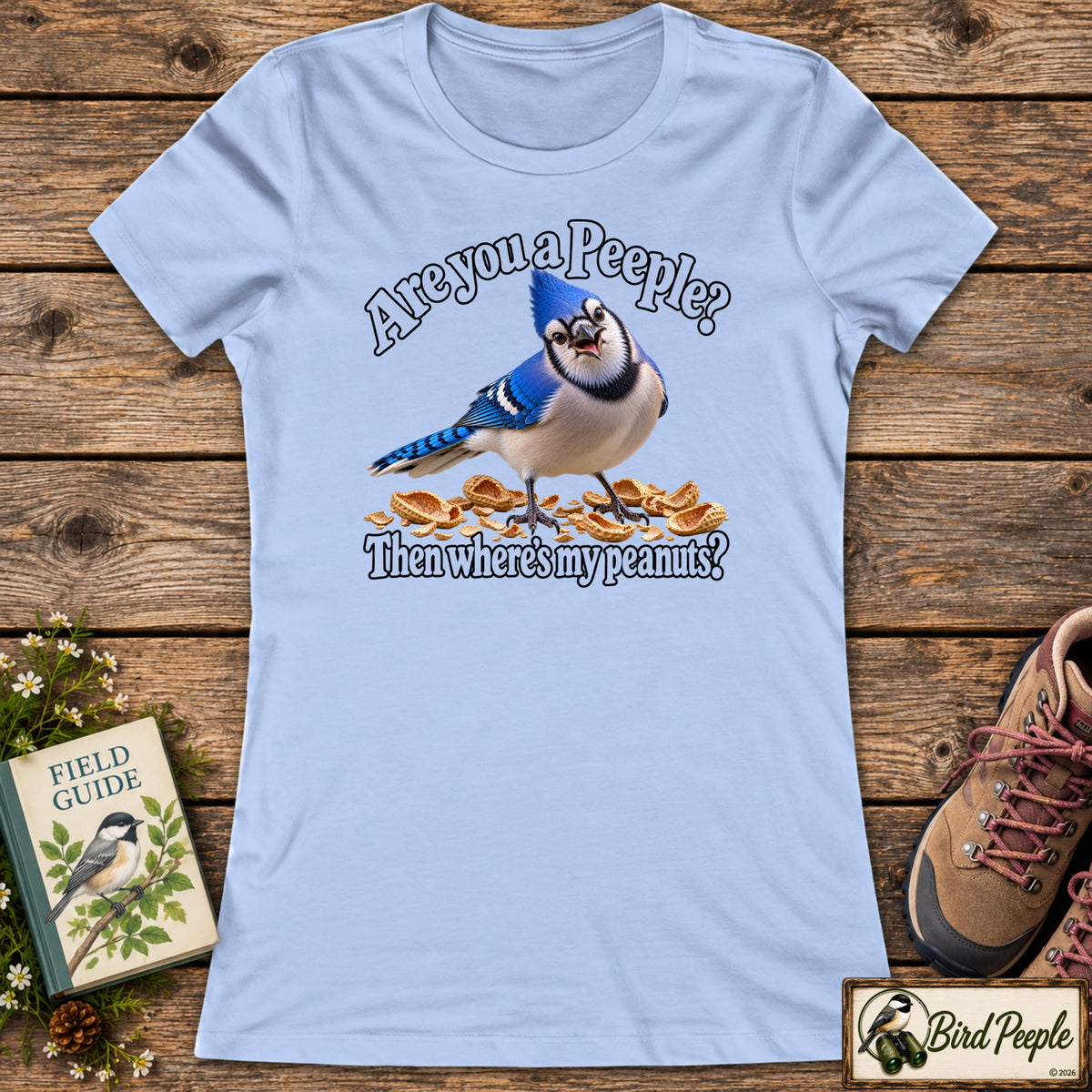 Women’s Birdwatching T-Shirt | BELLA+CANVAS 6004 product image by Bird Peeple