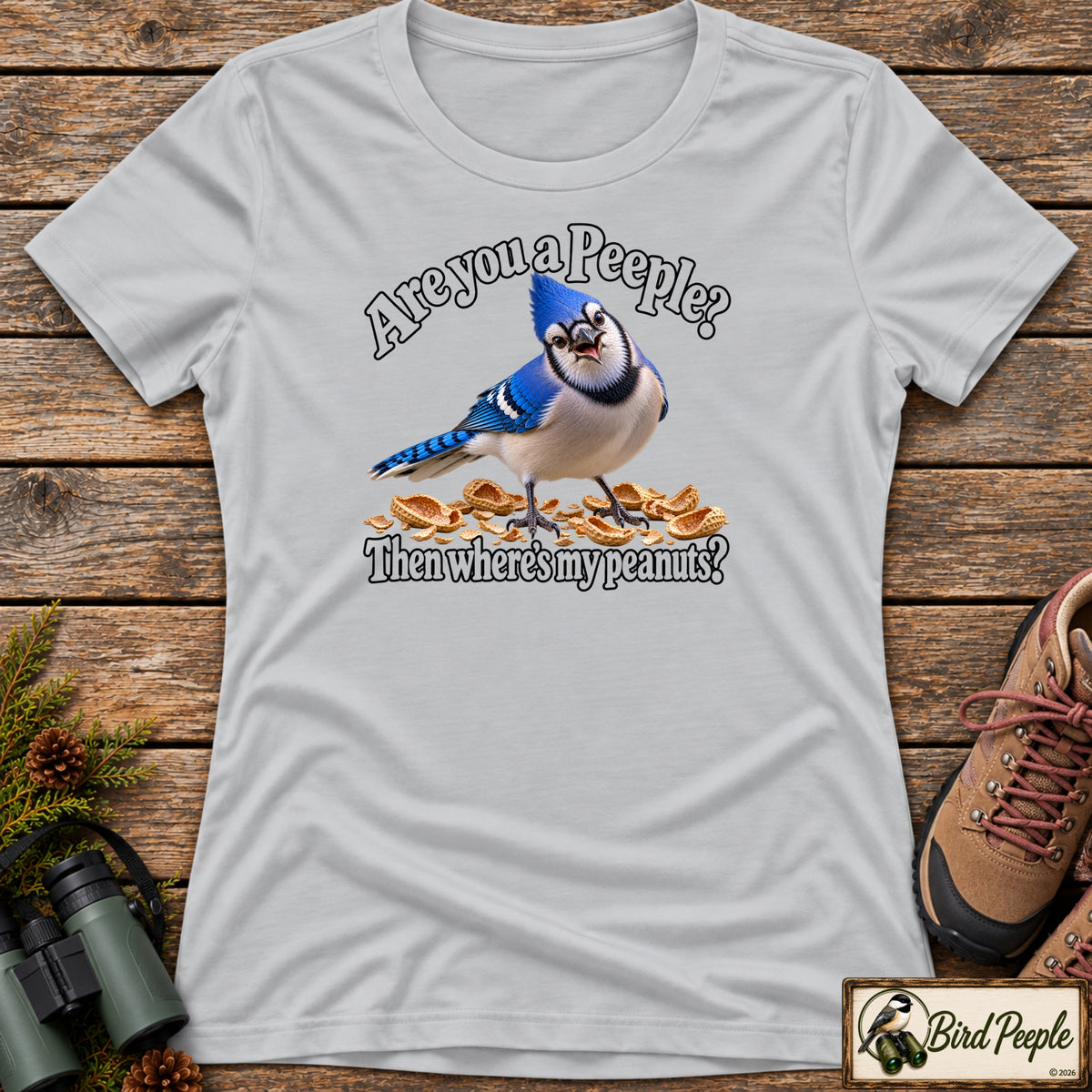 Women’s Birdwatching T-Shirt | BELLA+CANVAS 6004 product image by Bird Peeple